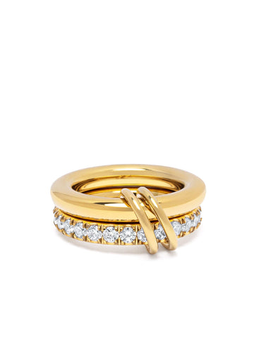 Nialaya Women's Ring Double Band Ring in Gold Double Band Ring in Gold